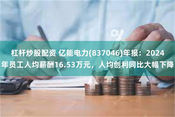 杠杆炒股配资 亿能电力(837046)年报：2024年员工人均薪酬16.53万元，人均创利同比大幅下降