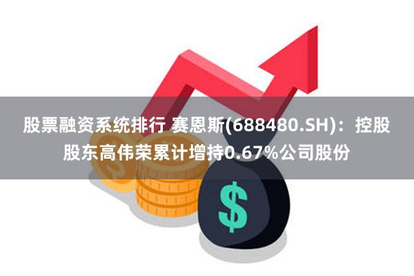 股票融资系统排行 赛恩斯(688480.SH)：控股股东高伟荣累计增持0.67%公司股份
